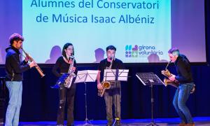 Concert ofert per alumnes del Conservatori de Música de Girona Isaac Albeniz interpretant peces d'Ignacio Cervantes, Frederic Chopin i Isaac albéniz