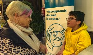 Francisco Vera Manzanares, activista climàtic, amb Lluïsa Ferrer, Oncolliga.